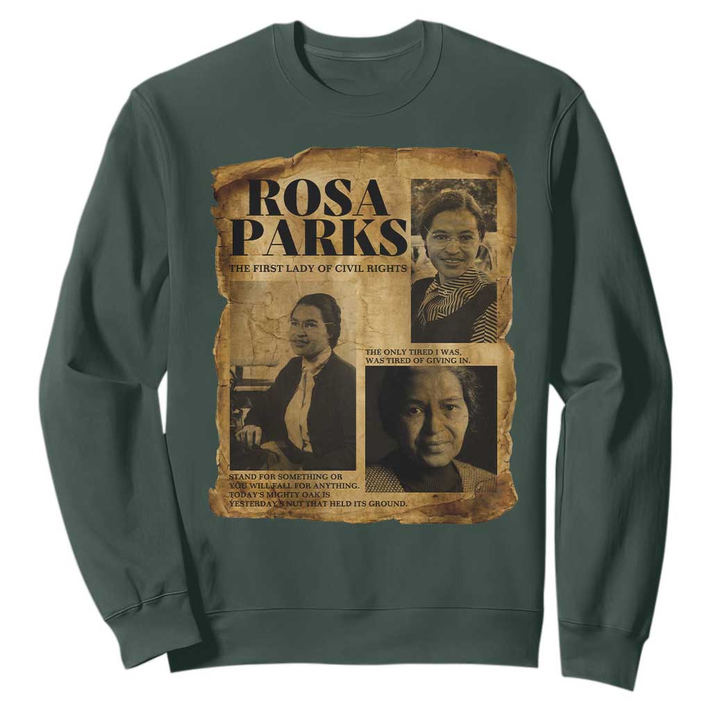 Vintage Rosa Parks Sweatshirt Women Empowerment Inspirational Quote