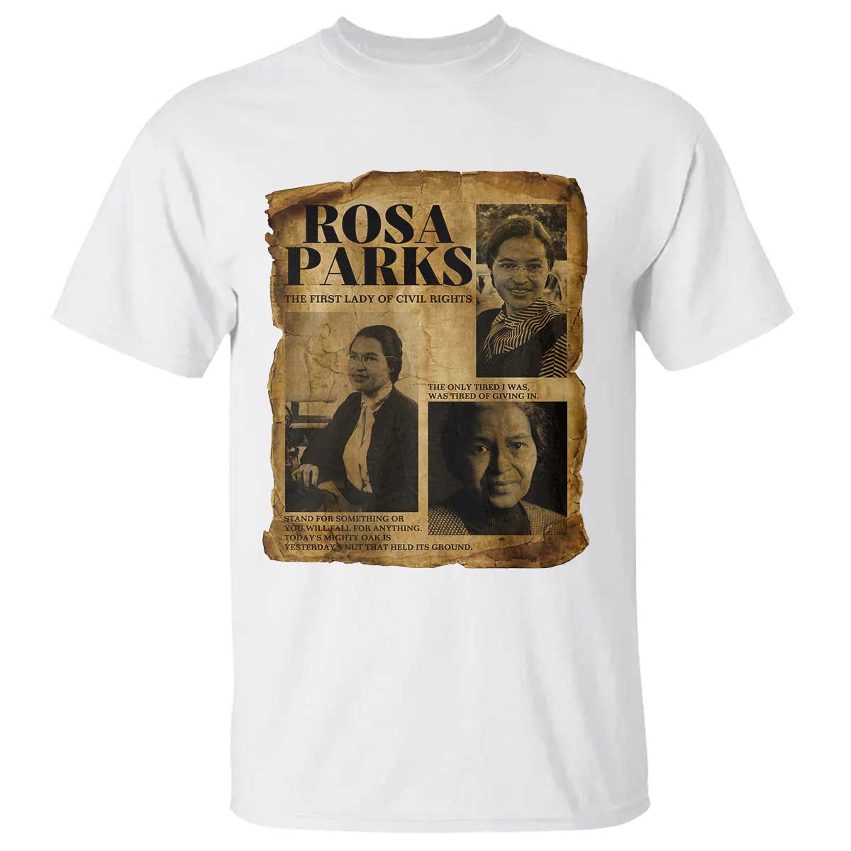 Vintage Rosa Parks T Shirt Women Empowerment Inspirational Quote