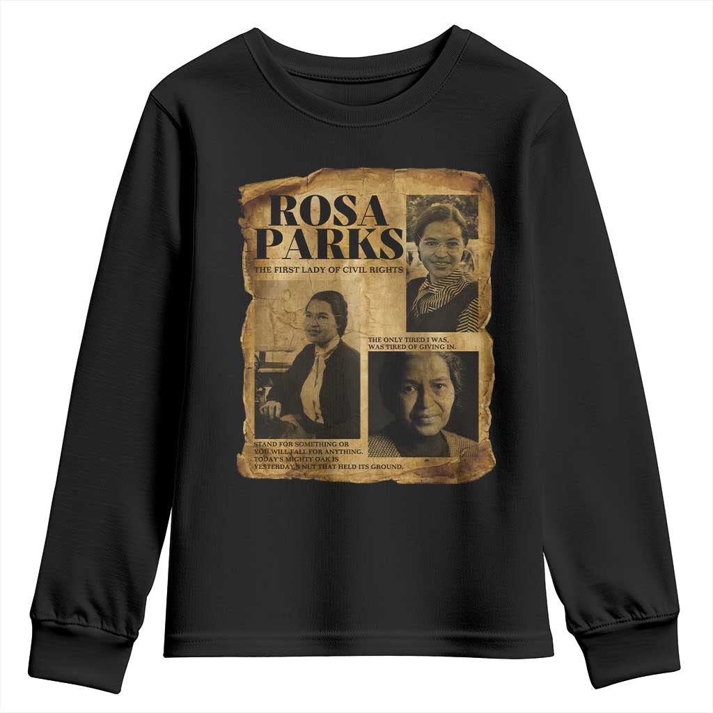 Vintage Rosa Parks Youth Sweatshirt Women Empowerment Inspirational Quote