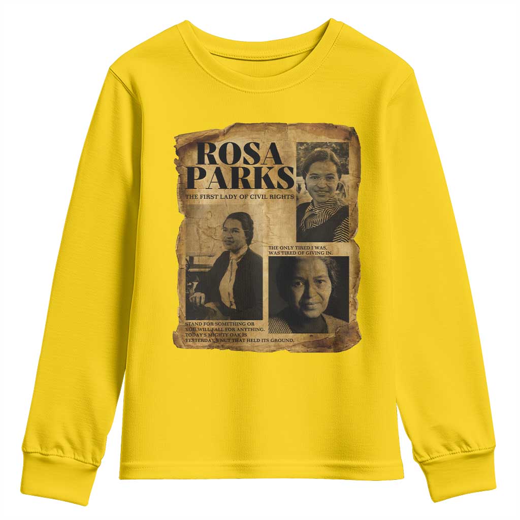 Vintage Rosa Parks Youth Sweatshirt Women Empowerment Inspirational Quote