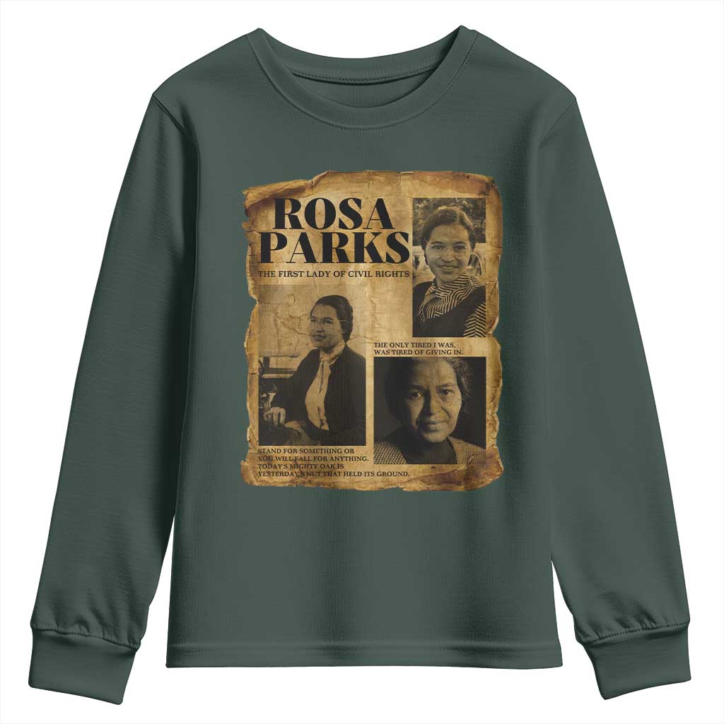 Vintage Rosa Parks Youth Sweatshirt Women Empowerment Inspirational Quote