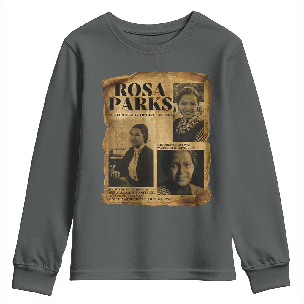 Vintage Rosa Parks Youth Sweatshirt Women Empowerment Inspirational Quote