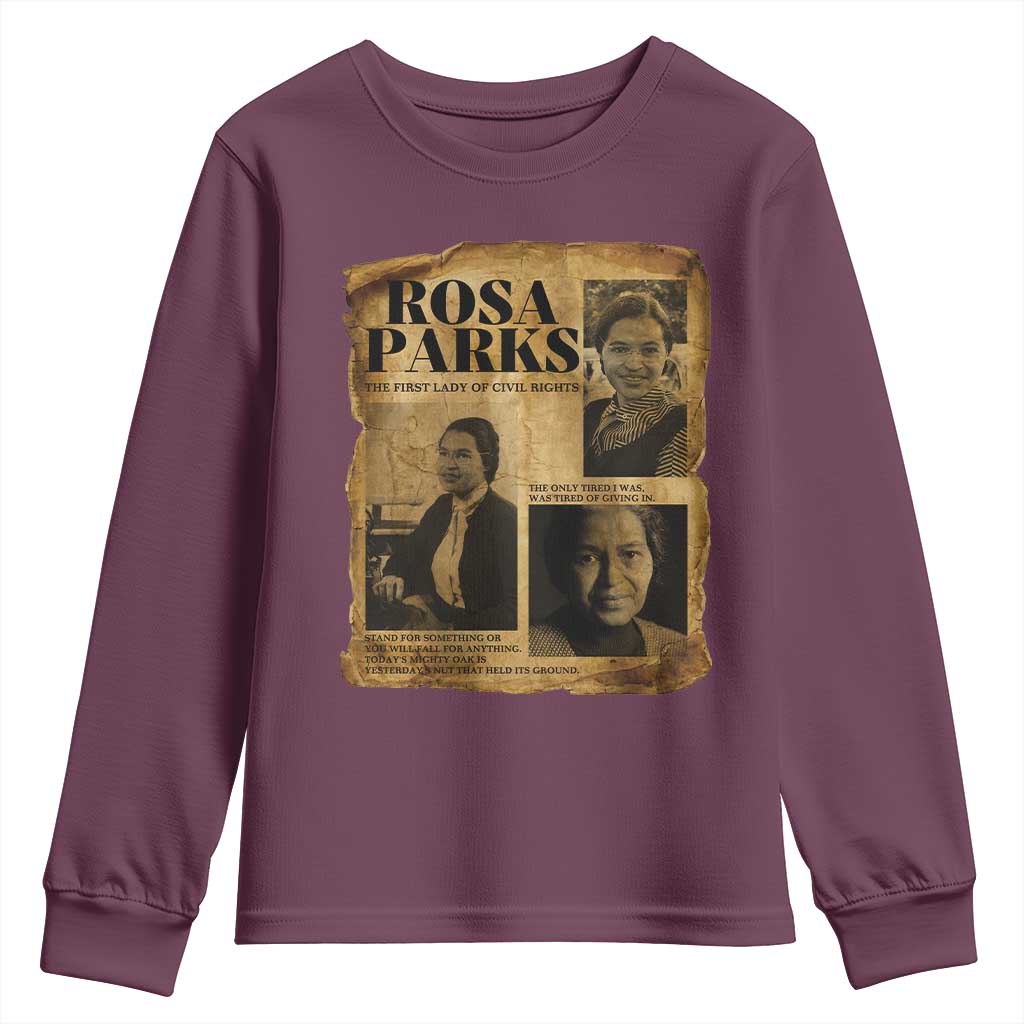 Vintage Rosa Parks Youth Sweatshirt Women Empowerment Inspirational Quote