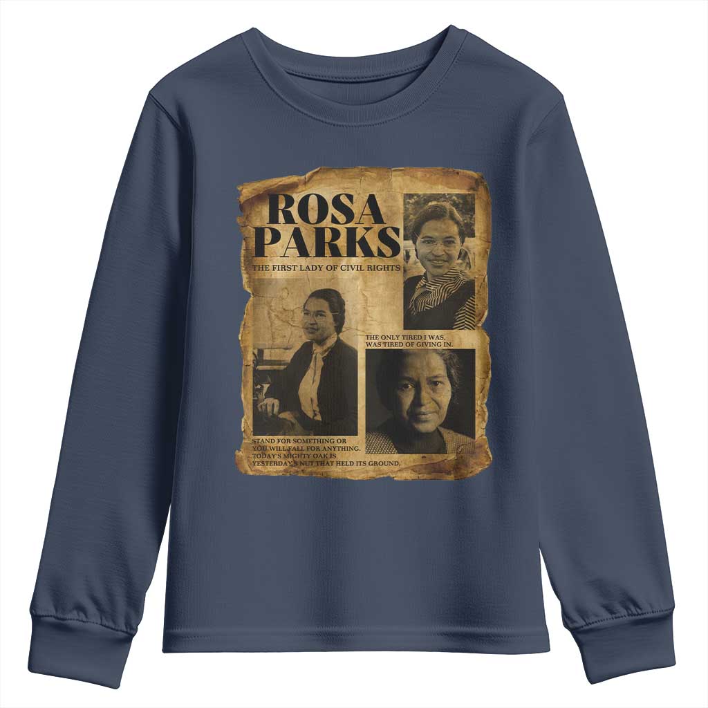 Vintage Rosa Parks Youth Sweatshirt Women Empowerment Inspirational Quote