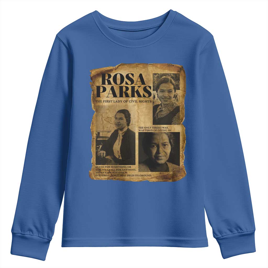 Vintage Rosa Parks Youth Sweatshirt Women Empowerment Inspirational Quote