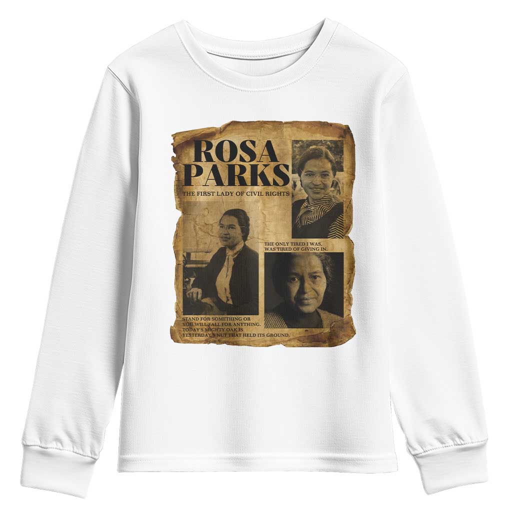 Vintage Rosa Parks Youth Sweatshirt Women Empowerment Inspirational Quote