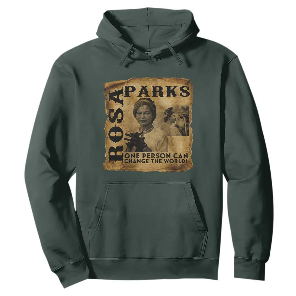 Rosa Parks Change The World Quote Hoodie Black Women Leader