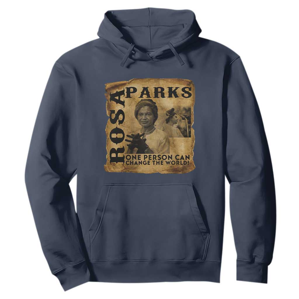 Rosa Parks Change The World Quote Hoodie Black Women Leader