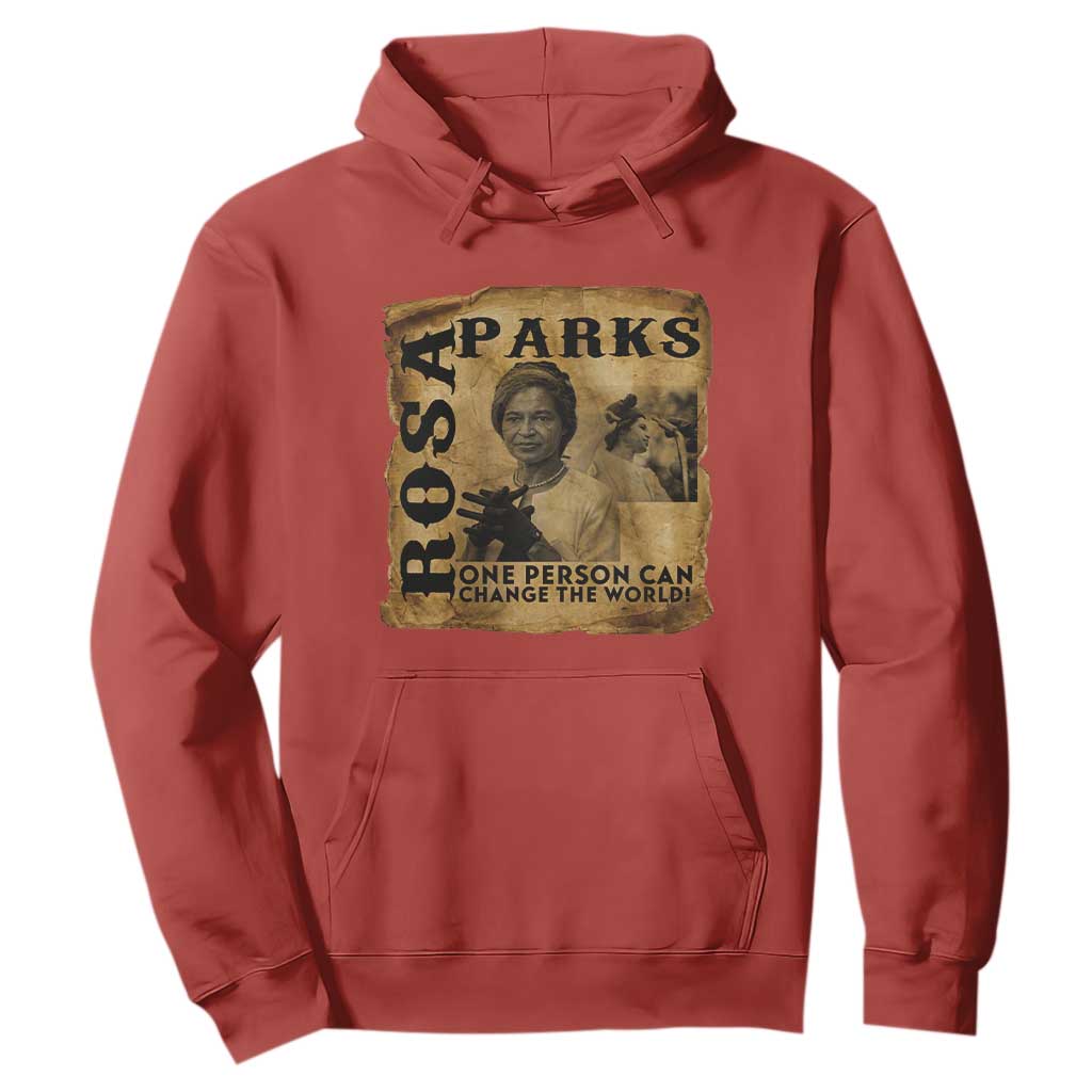 Rosa Parks Change The World Quote Hoodie Black Women Leader