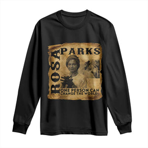 Rosa Parks Change The World Quote Long Sleeve Shirt Black Women Leader