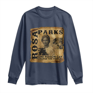 Rosa Parks Change The World Quote Long Sleeve Shirt Black Women Leader