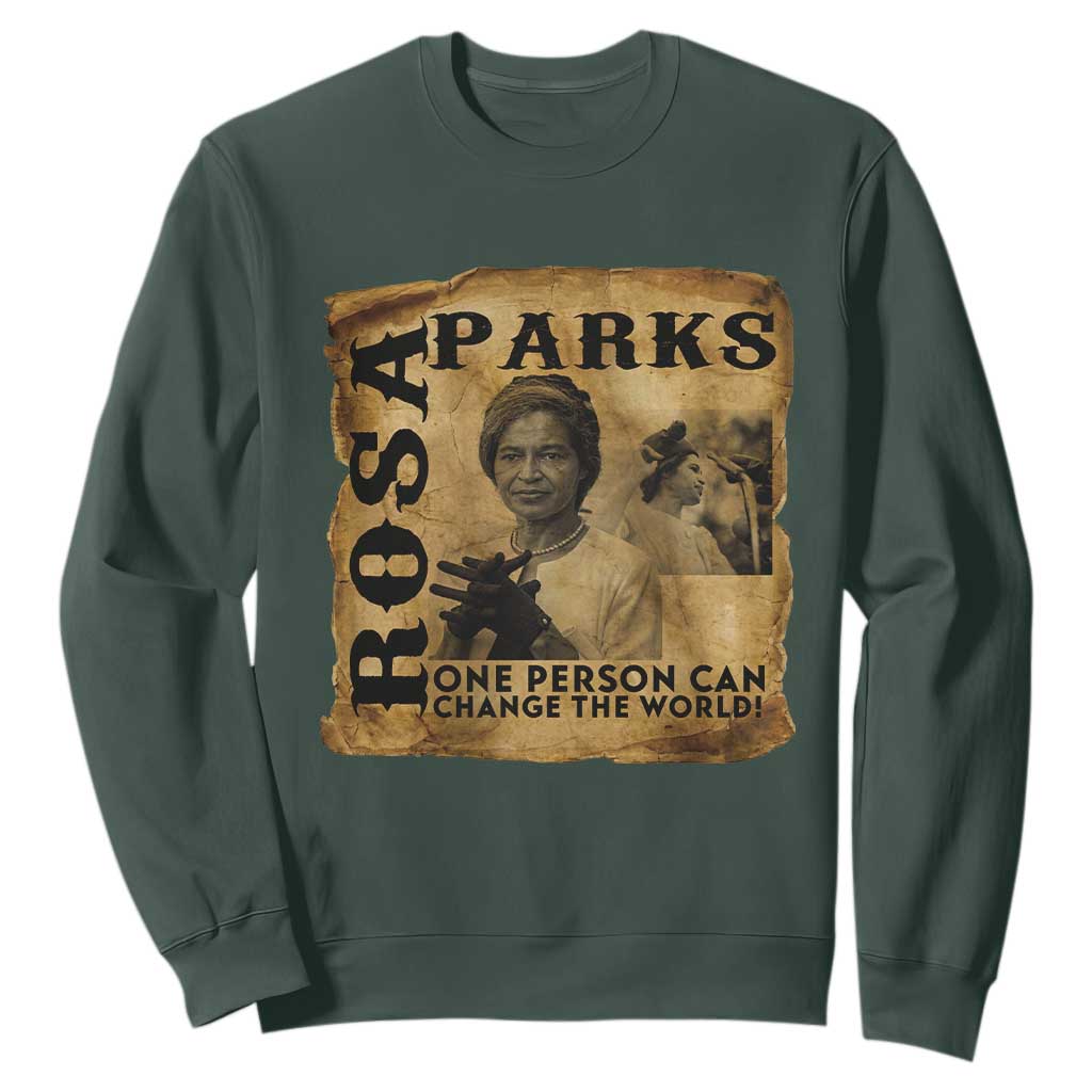 Rosa Parks Change The World Quote Sweatshirt Black Women Leader