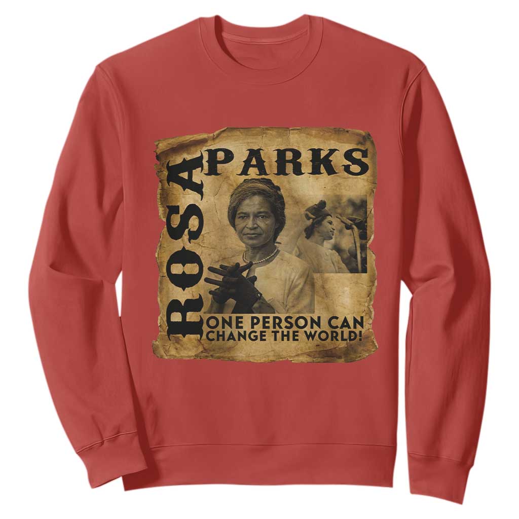 Rosa Parks Change The World Quote Sweatshirt Black Women Leader