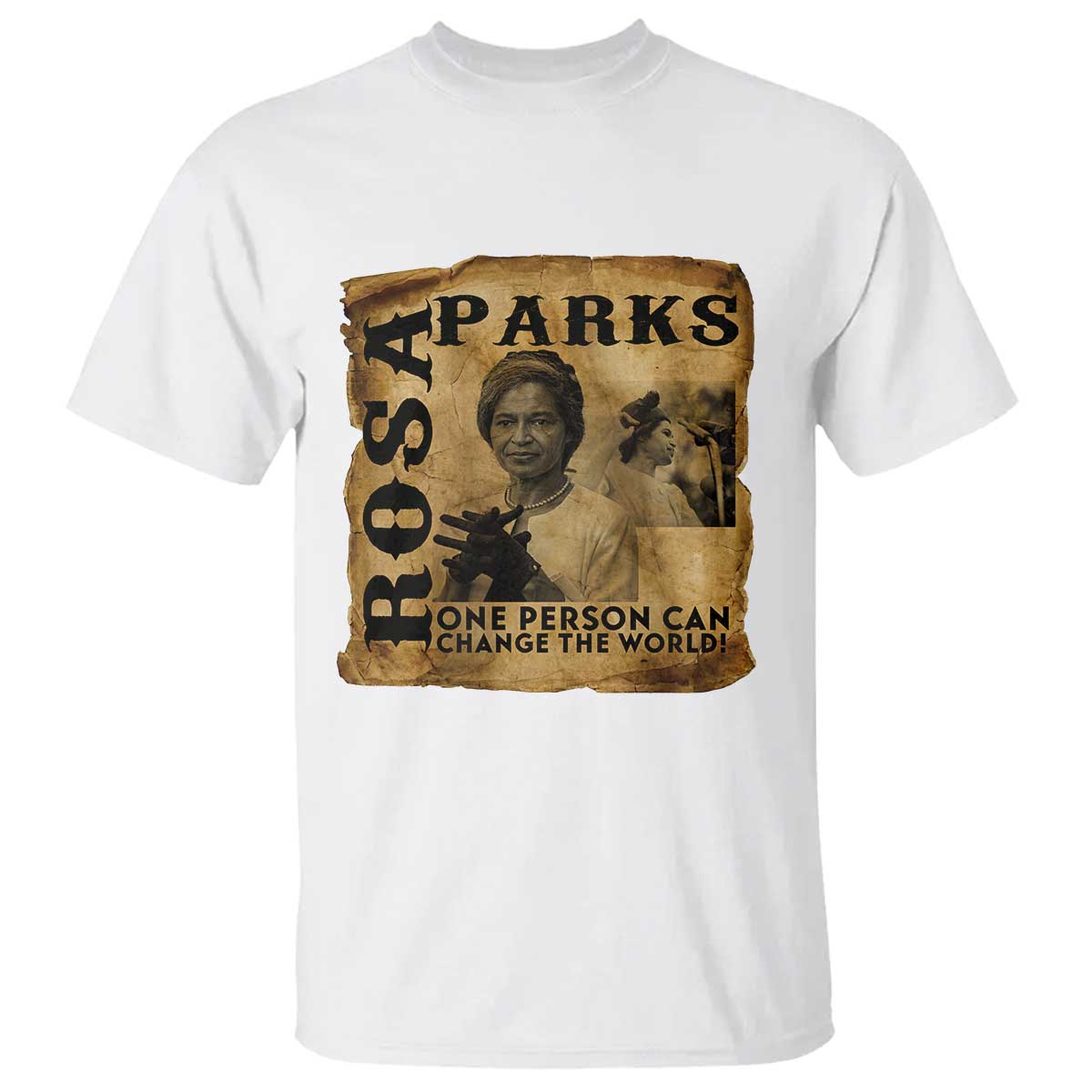 Rosa Parks Change The World Quote T Shirt Black Women Leader