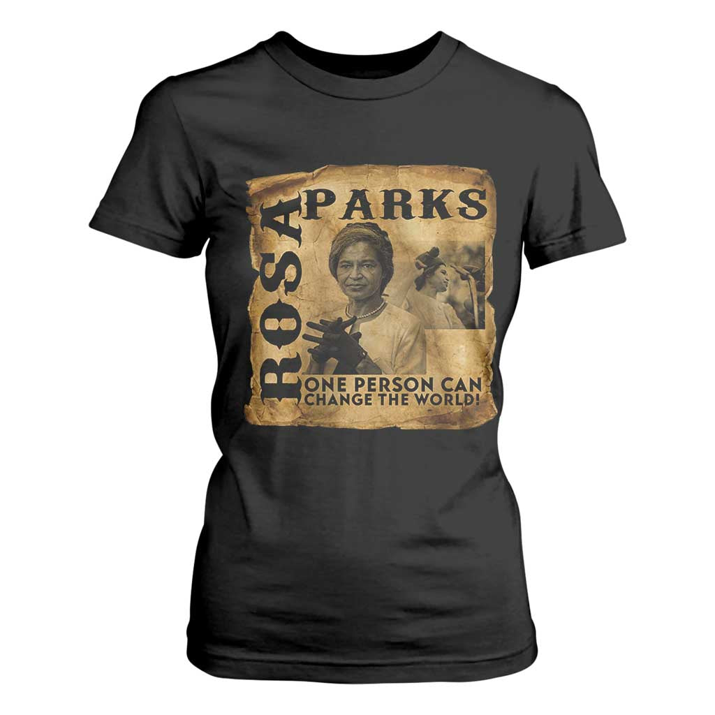 Rosa Parks Change The World Quote T Shirt For Women Black Women Leader
