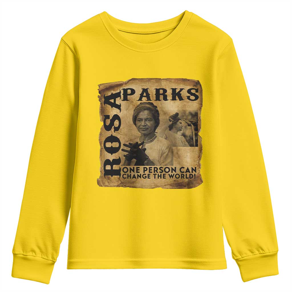 Rosa Parks Change The World Quote Youth Sweatshirt Black Women Leader