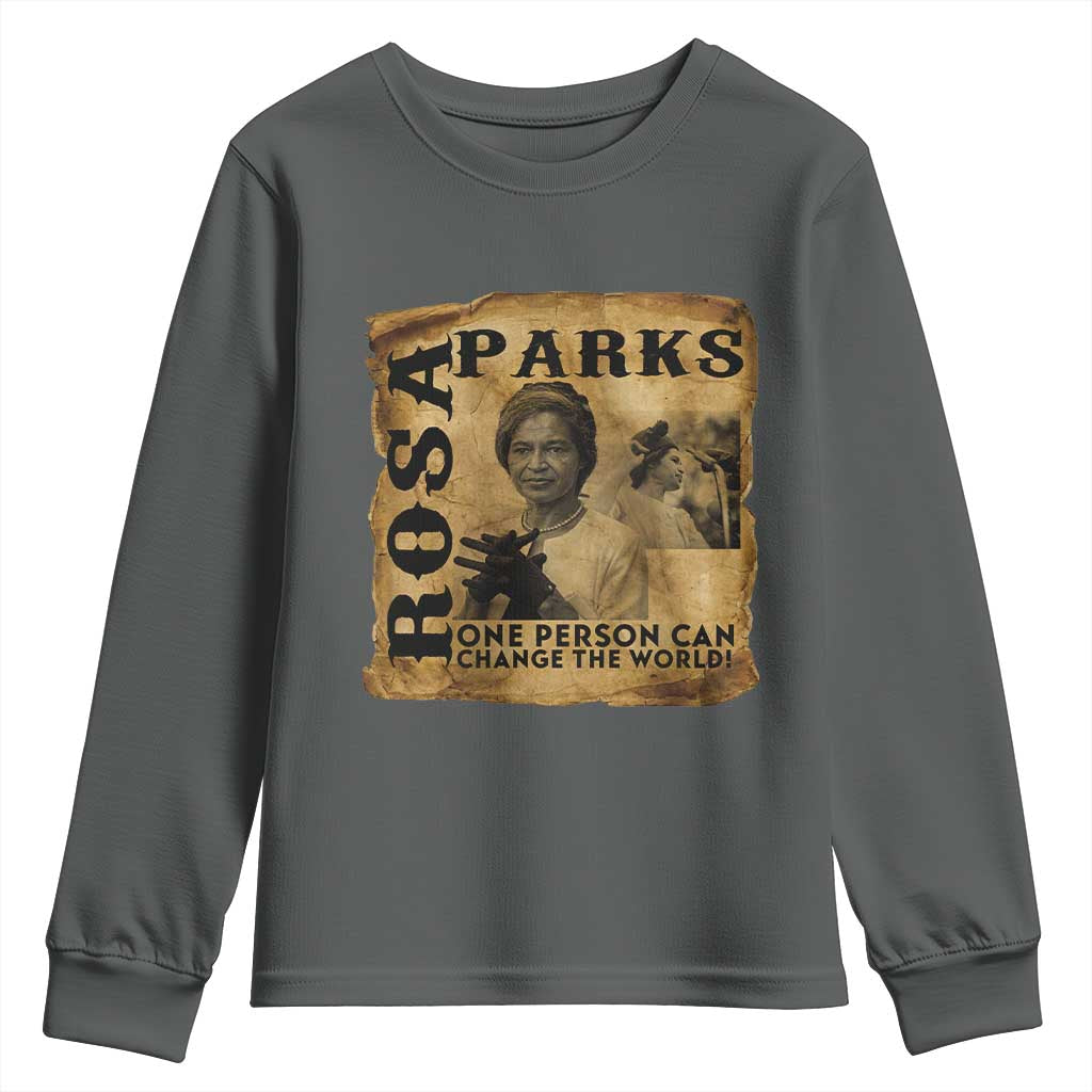 Rosa Parks Change The World Quote Youth Sweatshirt Black Women Leader