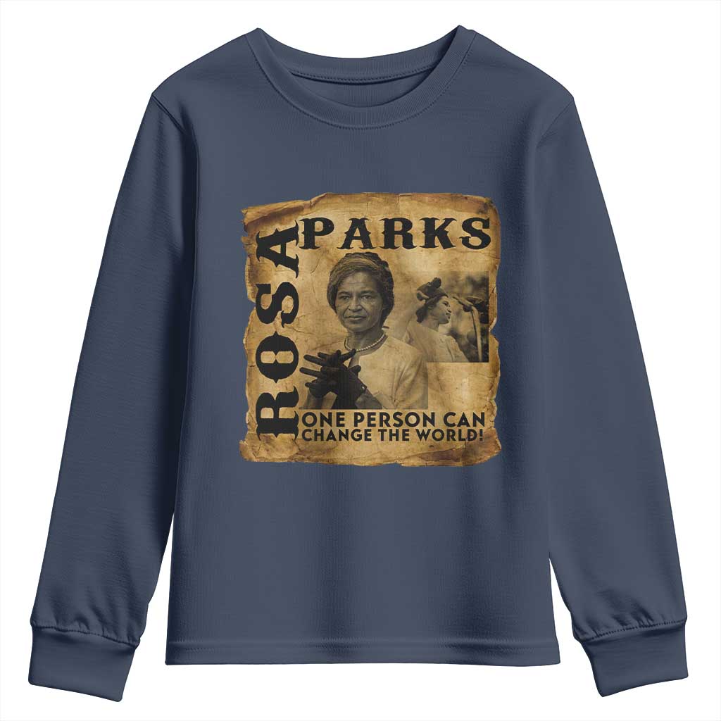 Rosa Parks Change The World Quote Youth Sweatshirt Black Women Leader