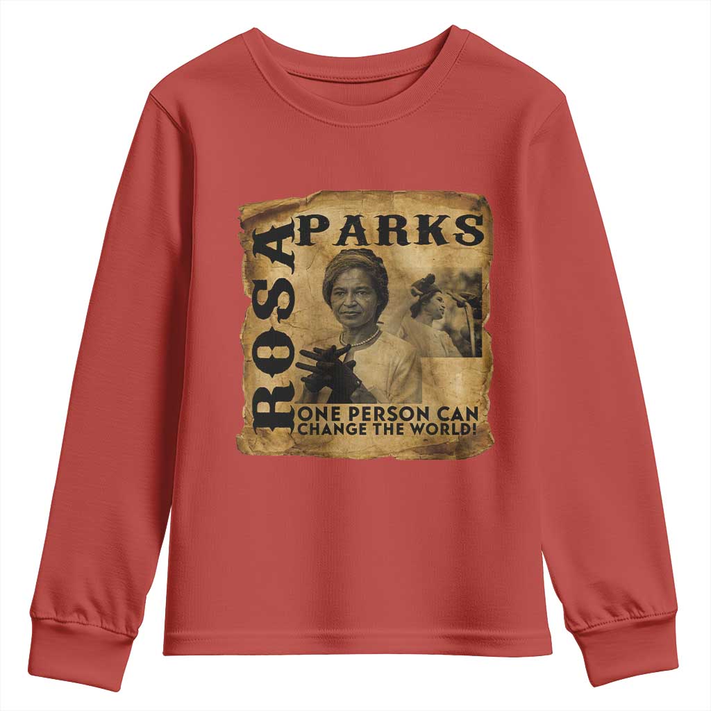 Rosa Parks Change The World Quote Youth Sweatshirt Black Women Leader