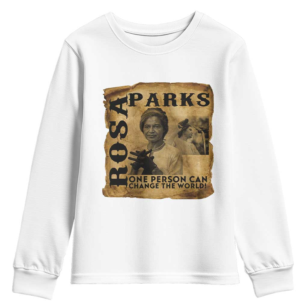 Rosa Parks Change The World Quote Youth Sweatshirt Black Women Leader