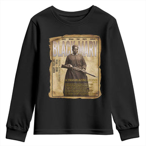 Vintage Newspaper Stagecoach Mary Fields Mail Carrier Youth Sweatshirt Black History Legend Gift