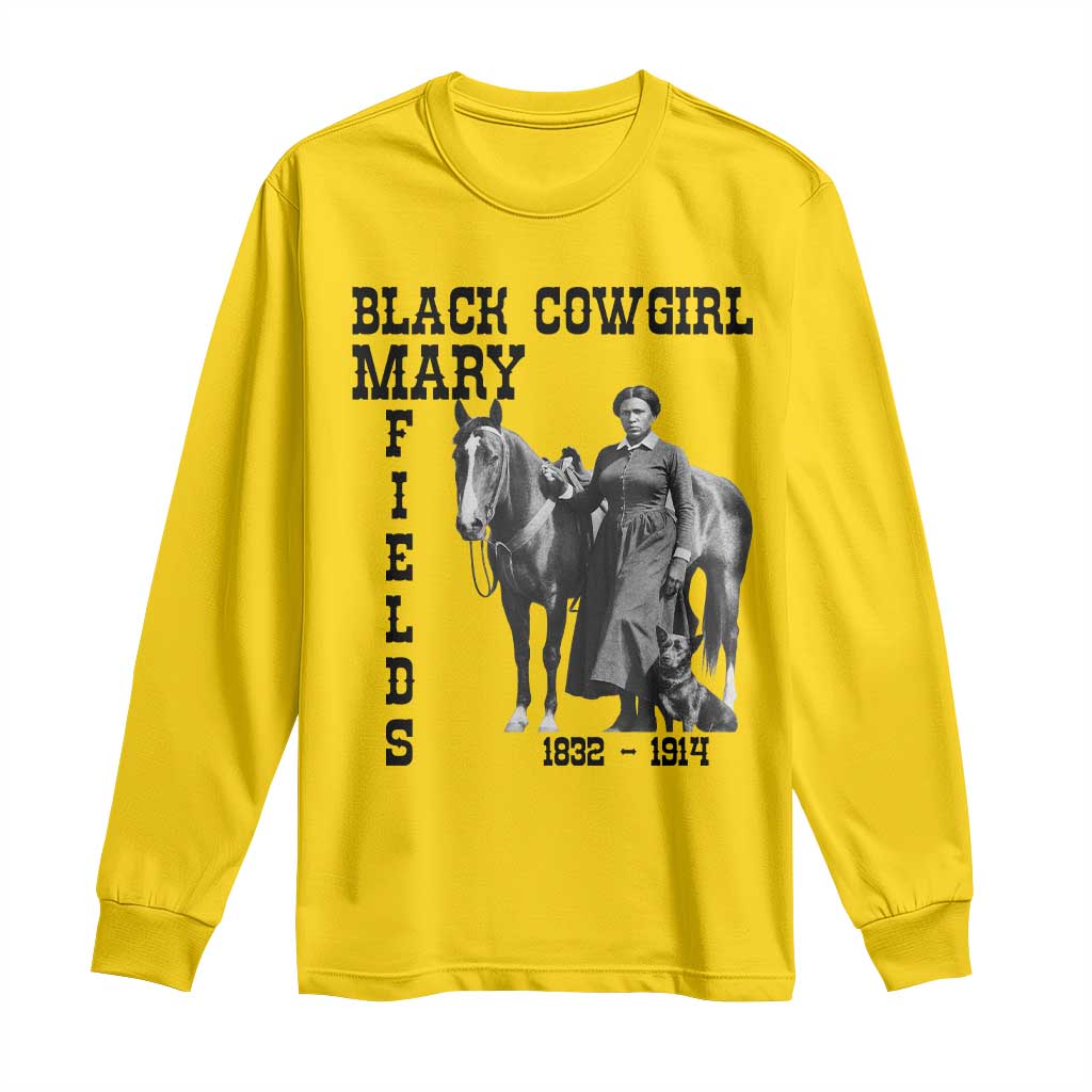 Black Cowgirl Mary Fields Long Sleeve Shirt Western Rodeo Vintage Black History Gift
