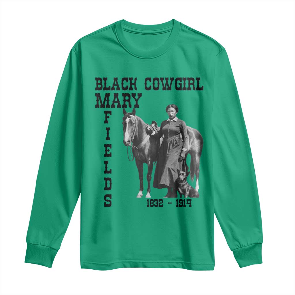 Black Cowgirl Mary Fields Long Sleeve Shirt Western Rodeo Vintage Black History Gift
