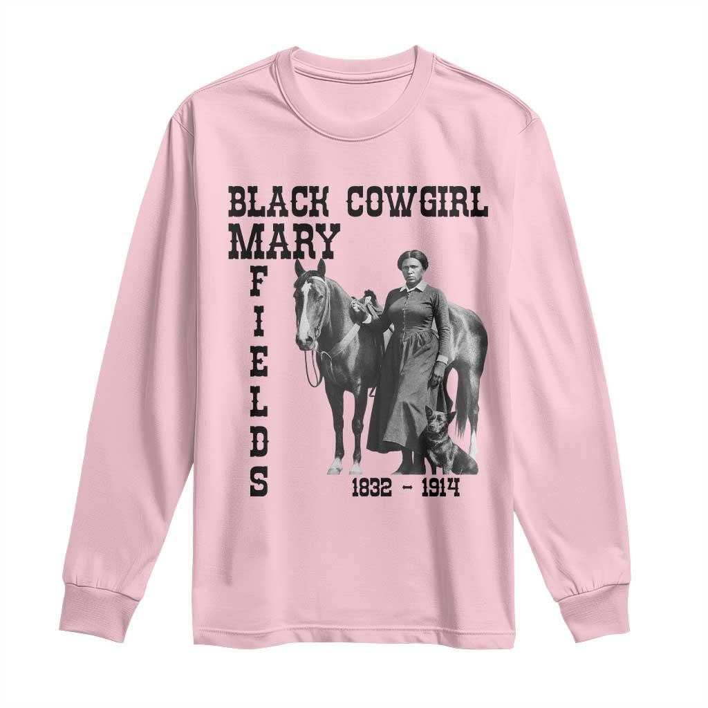 Black Cowgirl Mary Fields Long Sleeve Shirt Western Rodeo Vintage Black History Gift