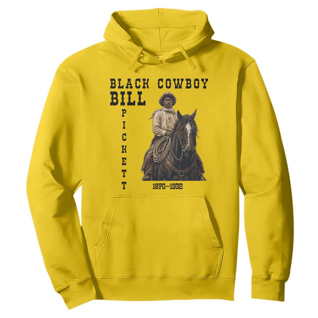 Black Cowboy Bill Pickett Hoodie Vintage Western Rodeo Legend Gift