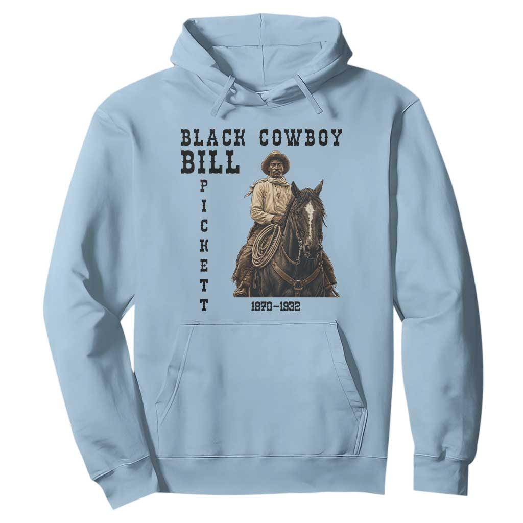 Black Cowboy Bill Pickett Hoodie Vintage Western Rodeo Legend Gift