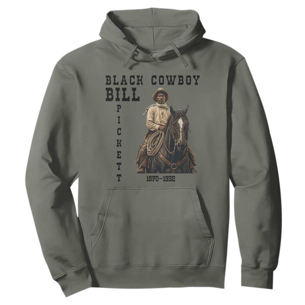 Black Cowboy Bill Pickett Hoodie Vintage Western Rodeo Legend Gift