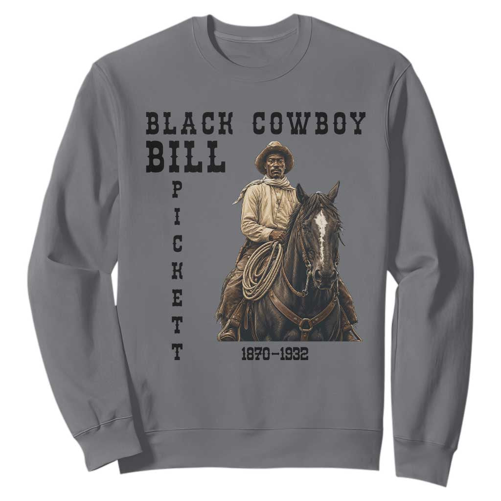 Black Cowboy Bill Pickett Sweatshirt Vintage Western Rodeo Legend Gift