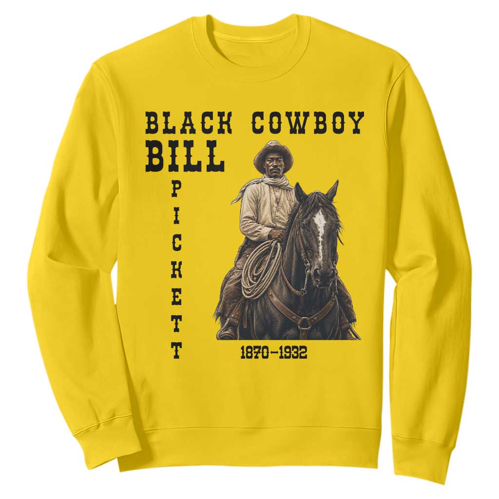 Black Cowboy Bill Pickett Sweatshirt Vintage Western Rodeo Legend Gift