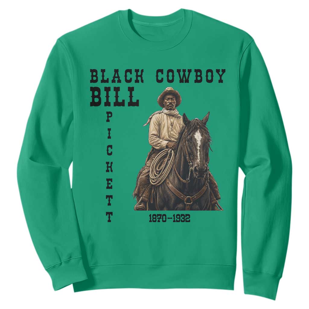 Black Cowboy Bill Pickett Sweatshirt Vintage Western Rodeo Legend Gift