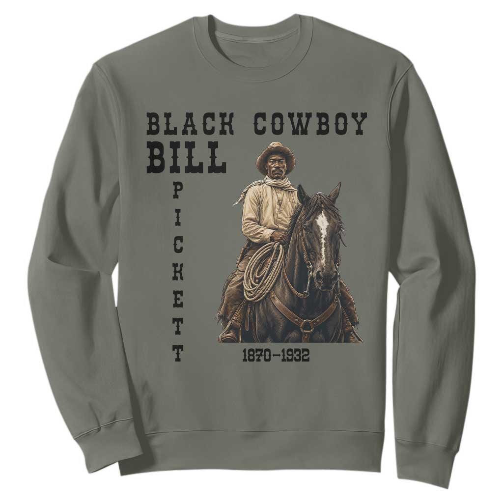 Black Cowboy Bill Pickett Sweatshirt Vintage Western Rodeo Legend Gift