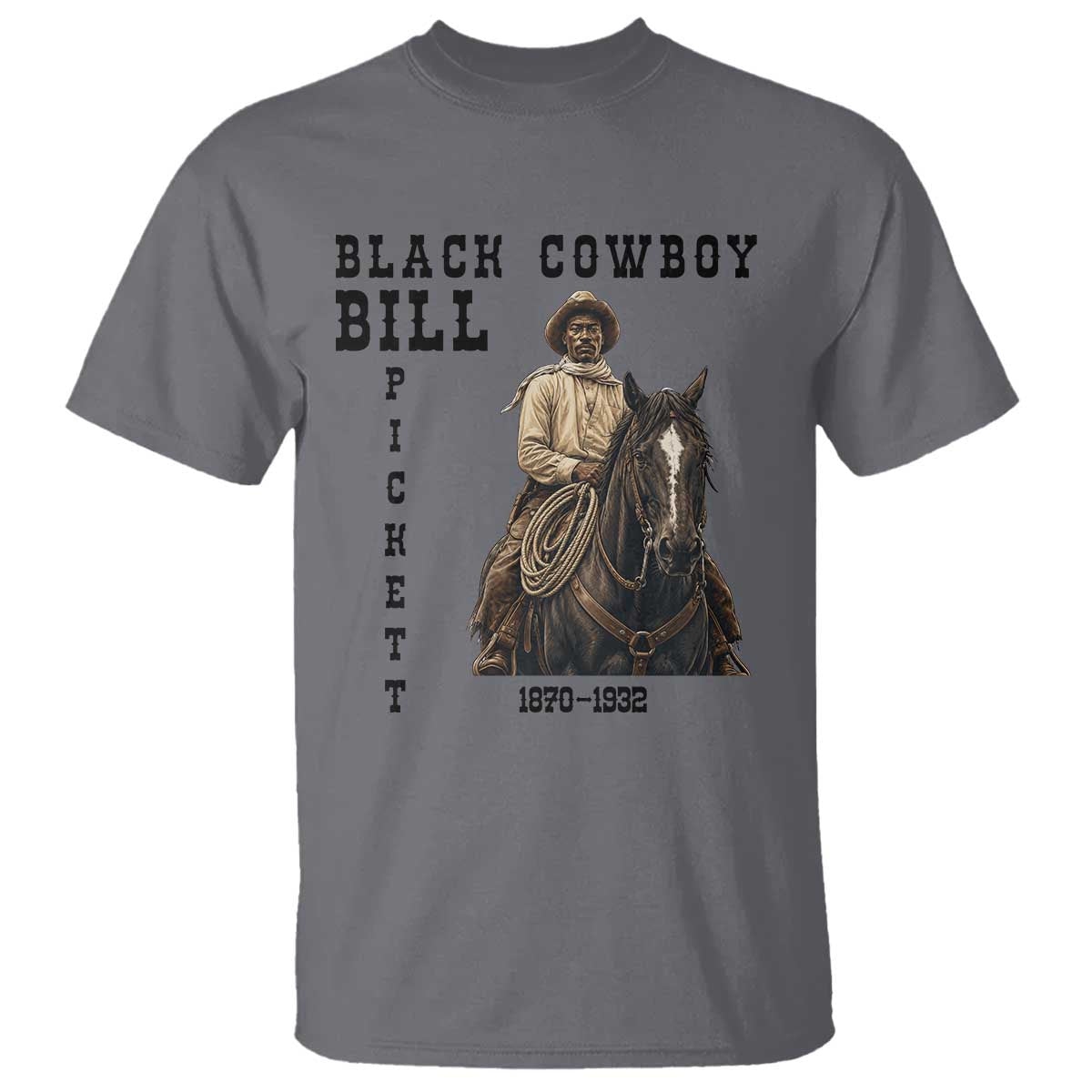 Black Cowboy Bill Pickett T Shirt Vintage Western Rodeo Legend Gift