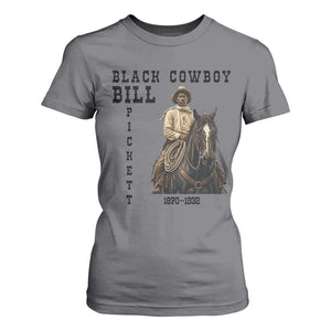 Black Cowboy Bill Pickett T Shirt For Women Vintage Western Rodeo Legend Gift