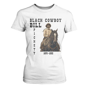 Black Cowboy Bill Pickett T Shirt For Women Vintage Western Rodeo Legend Gift