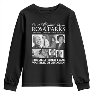 Rosa Parks Mother Of The Civil Rights Movement Youth Sweatshirt Black History Salutes
