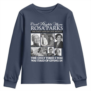 Rosa Parks Mother Of The Civil Rights Movement Youth Sweatshirt Black History Salutes