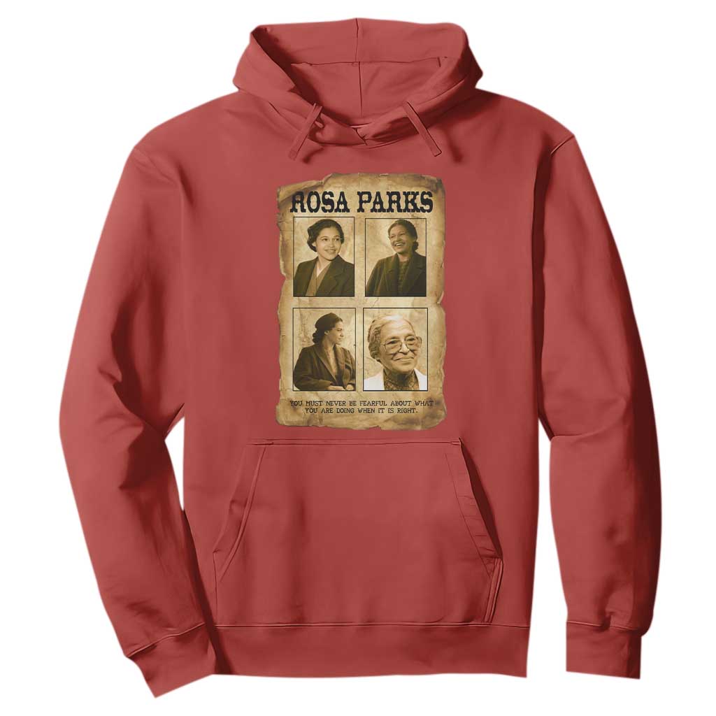 Vintage Rosa Parks Hoodie Courage And Justice Quote
