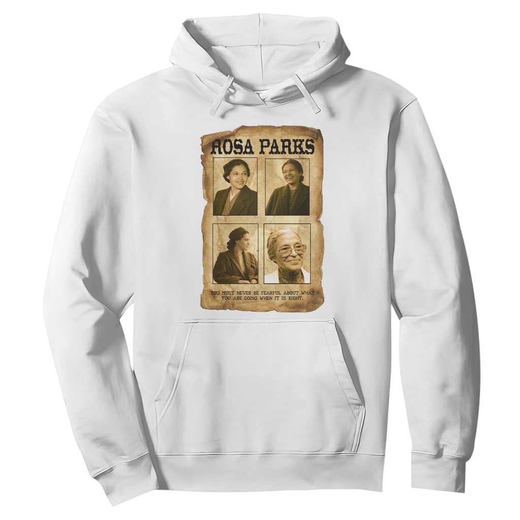 Vintage Rosa Parks Hoodie Courage And Justice Quote
