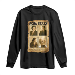 Vintage Rosa Parks Long Sleeve Shirt Courage And Justice Quote