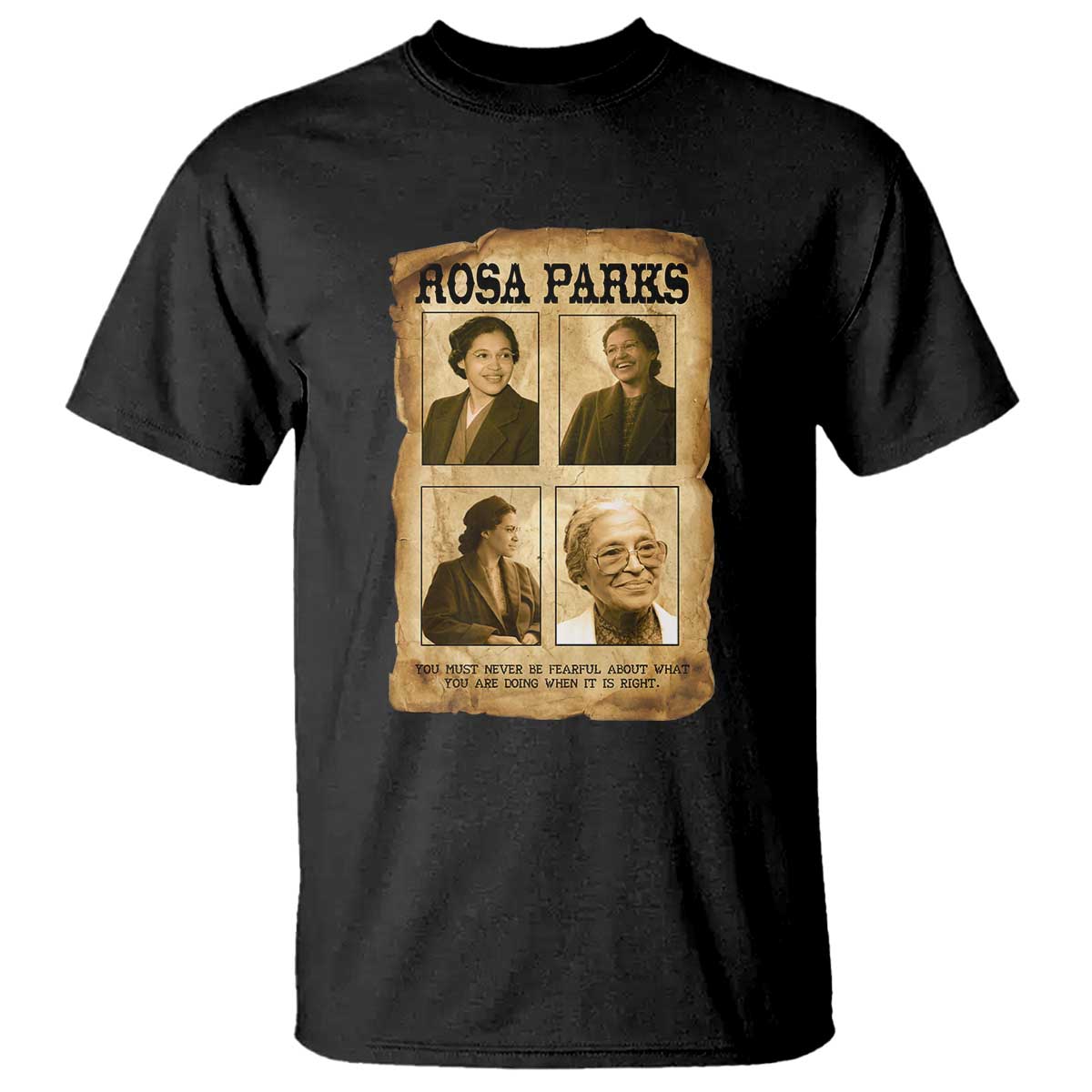 Vintage Rosa Parks T Shirt Courage And Justice Quote