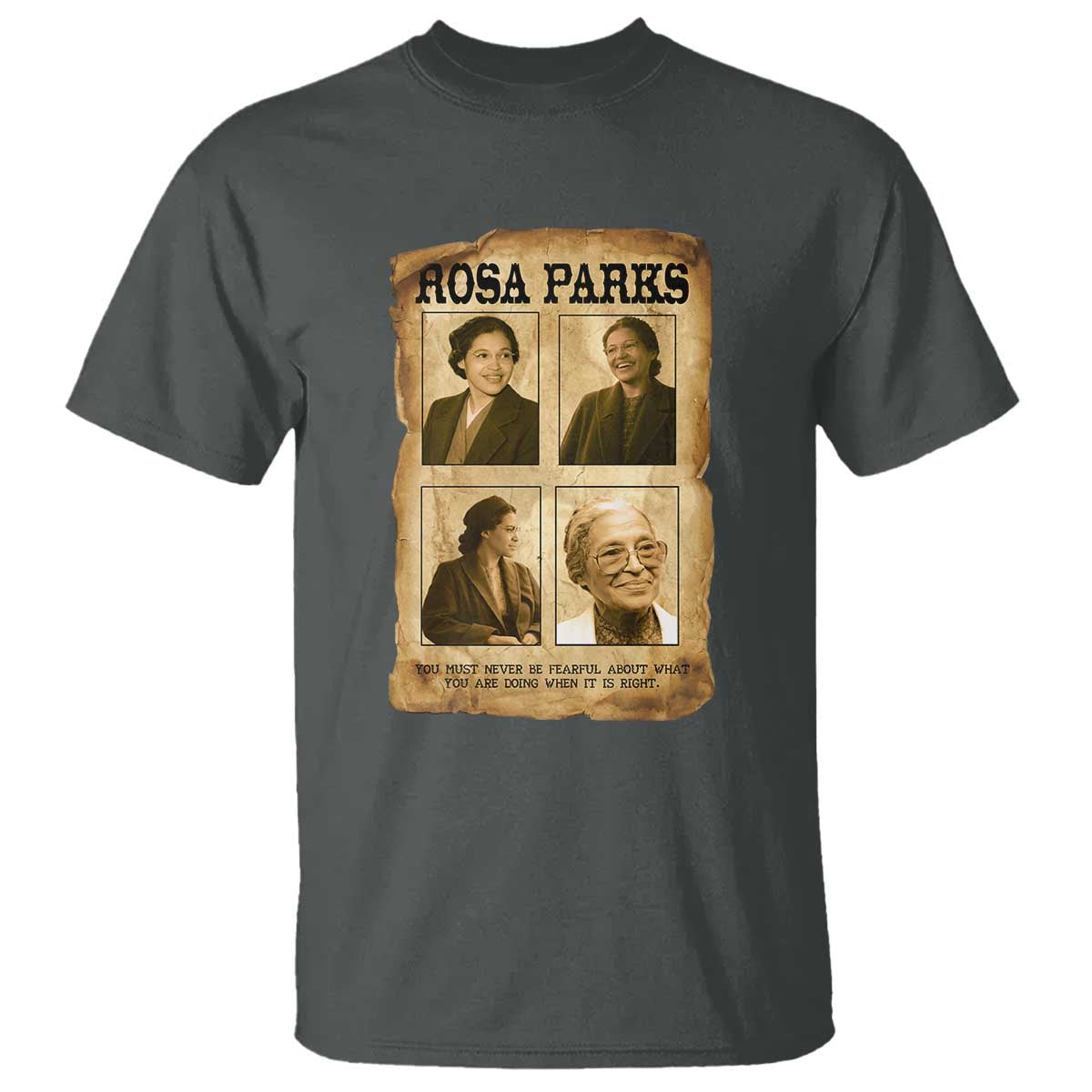 Vintage Rosa Parks T Shirt Courage And Justice Quote