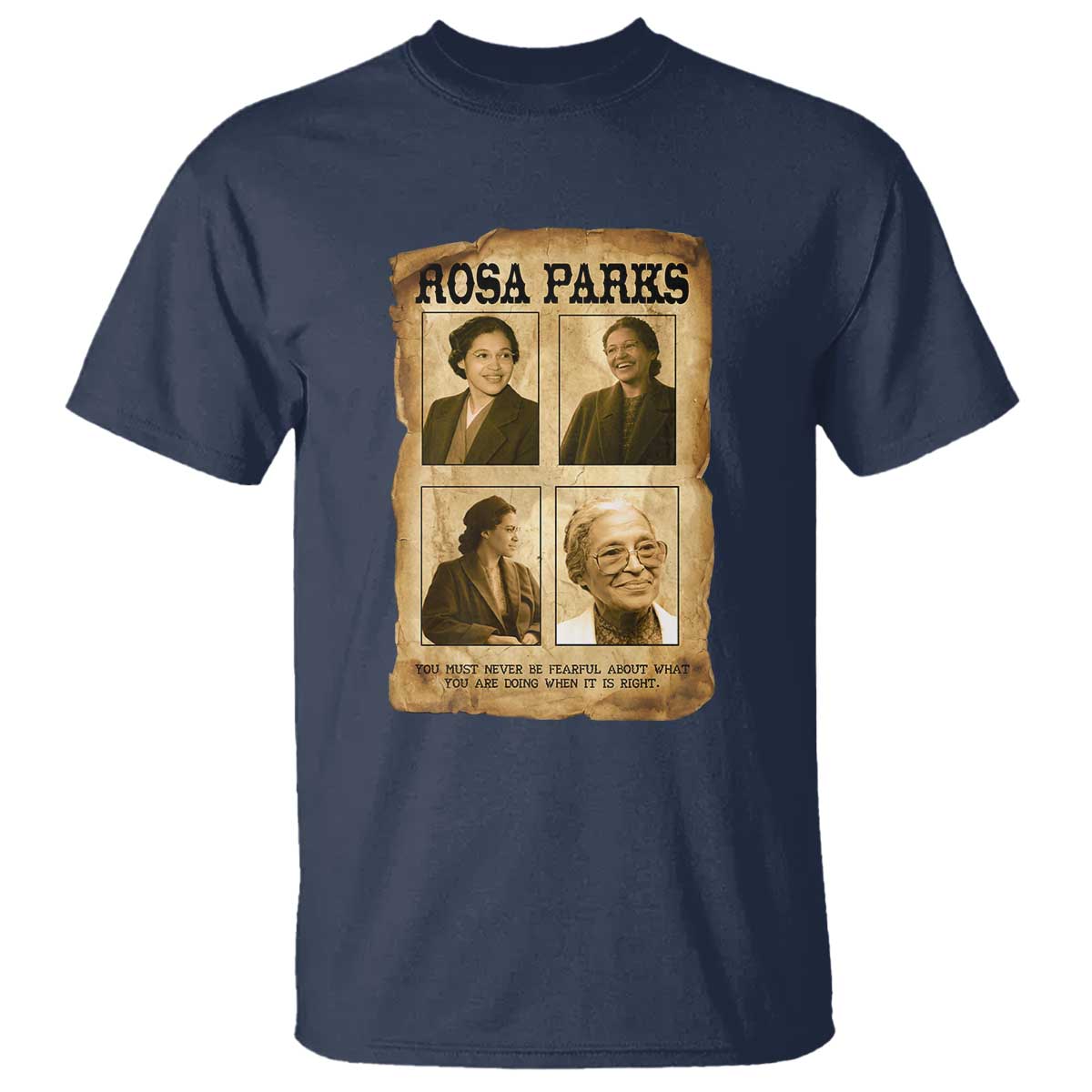 Vintage Rosa Parks T Shirt Courage And Justice Quote