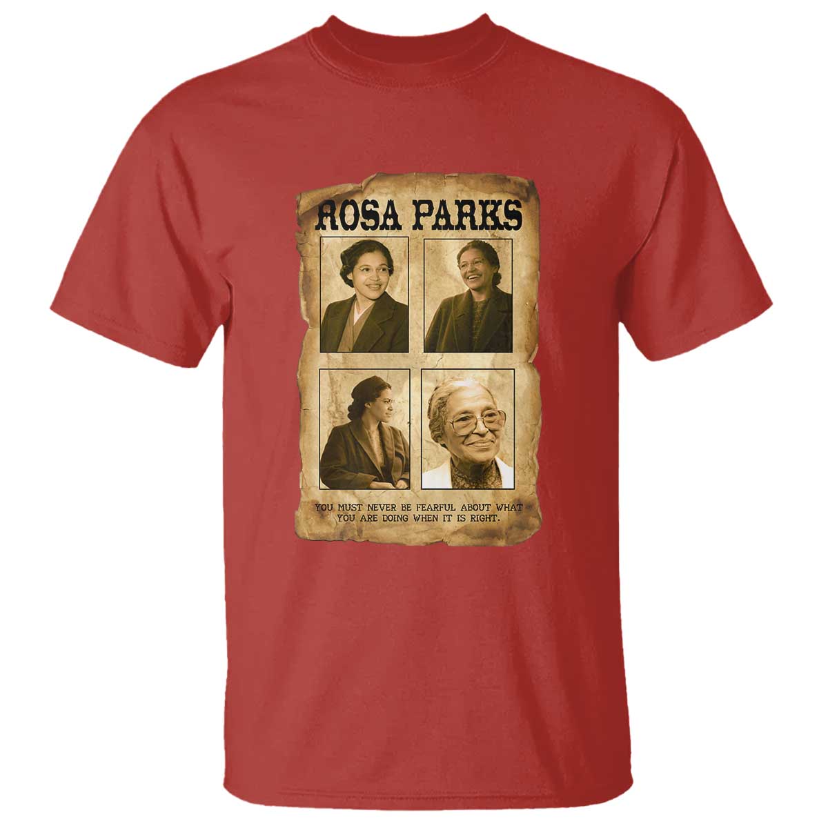 Vintage Rosa Parks T Shirt Courage And Justice Quote