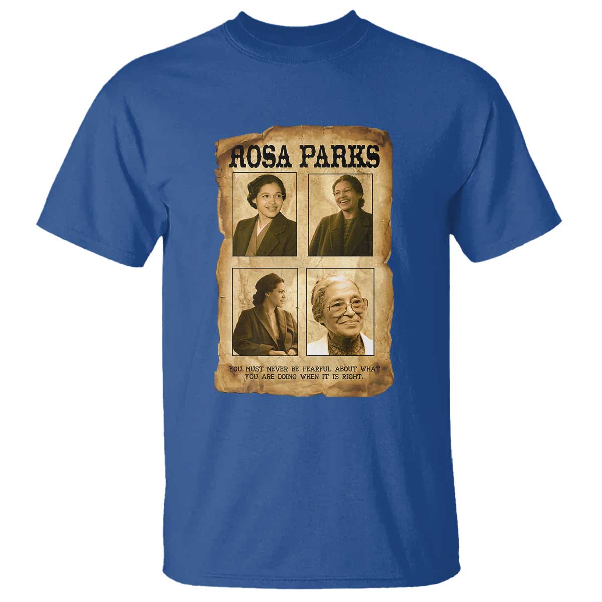 Vintage Rosa Parks T Shirt Courage And Justice Quote