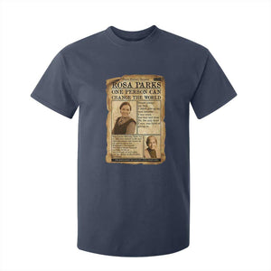 Vintage Newspaper Rosa Parks T Shirt For Kid One Person Can Change The World Quote