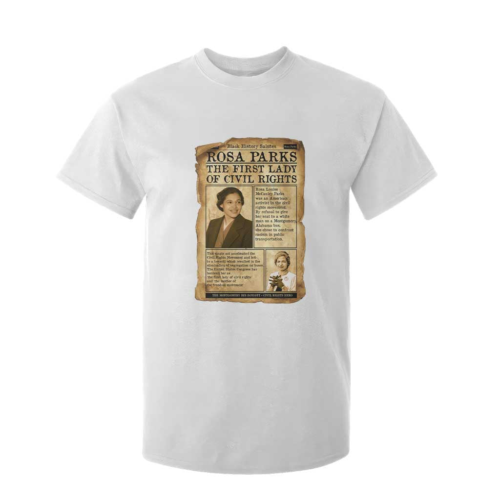 Vintage Newspaper Rosa Parks T Shirt For Kid Civil Rights Hero